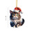 Kerstornament in de vorm van een kat met kerstmuts en bal2D 2