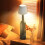 Lampe bouteille de vin rayée – LED 3 couleurs, rechargeable 5