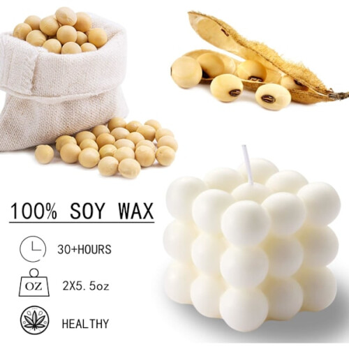 Bubbelljus 5,5 oz kub sojavax set med 2 1