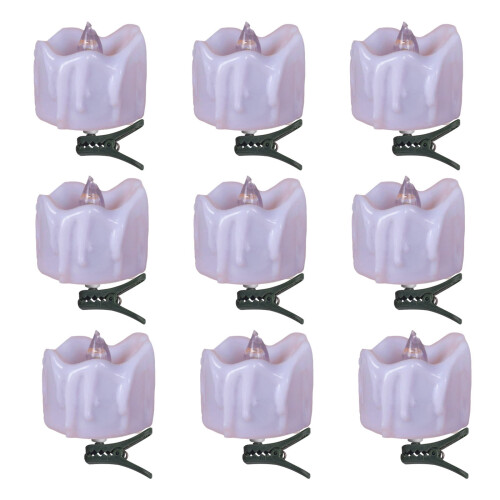 stk. LED-lysdekorationer med klips, hvide 1