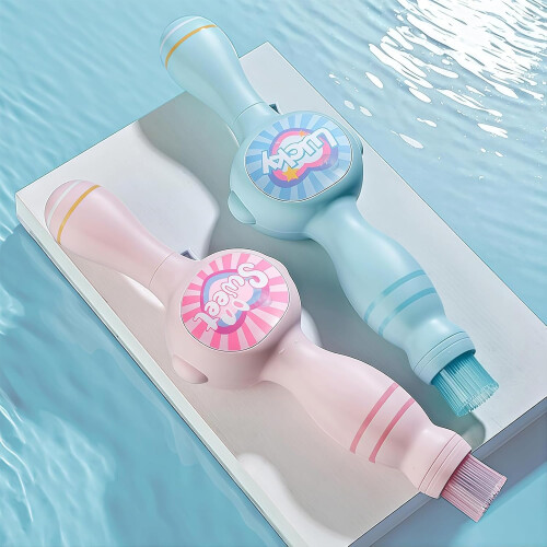 Blue Smoke Bubble Machine with Colorful Elastic Magic Bubble Wand for Parties 1