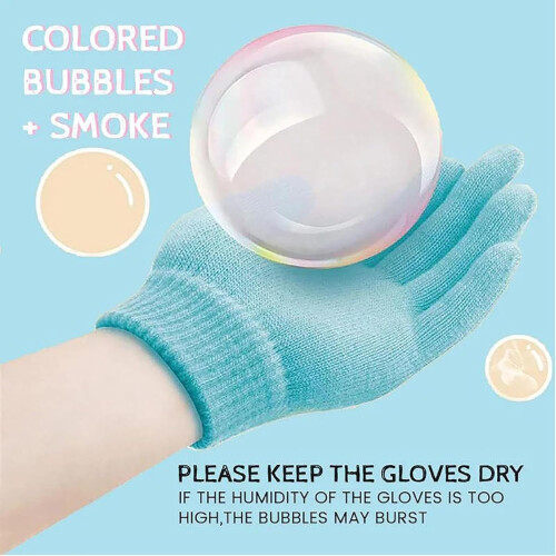 Blue Smoke Bubble Machine with Colorful Elastic Magic Bubble Wand for Parties 2