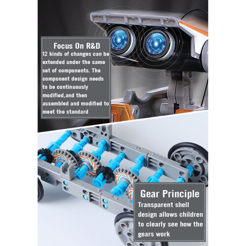 DIY Solar Robot 12 Models Set 1