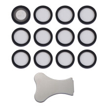 12Pack Ultrasonic Mist Maker Fogger Ceramics Discs for Humidifier Parts Transducer Discs with Cap Tool