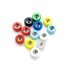 Clear Fingerboard Wheels with Bearings 8pcs Transparent Mini Skateboard Replacement Set