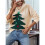 Weihnachtspullover für Damen, Rundhalspullover, Langarm, Weihnachtskleidung Aprikose L 5