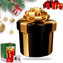 Prank Gift Box with Annoying Nested Screw Layers, Reusable Black Puzzle Gift Box for Cash and Surprises