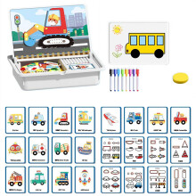 Magnetic DressUp Puzzle Book Blue2 – Educational Magnetic Face and Outfit Game for Kids TravelFriendly