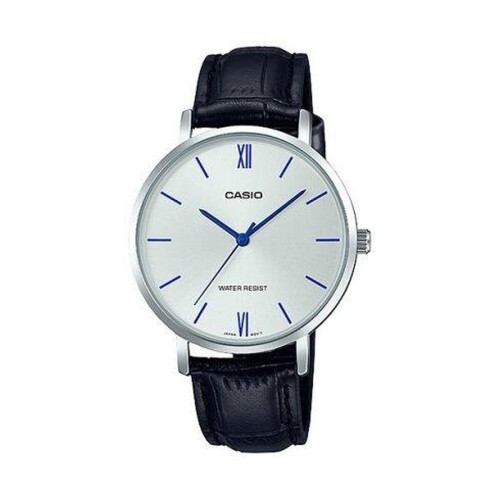 CASIO COLLECTION Mod. MINIMAL, LEATHER - SILVER