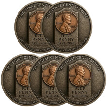 Final Lincoln Penny Commemorative Coin Set 2025 Historical US Cent Tribute 5 Pack Collectible