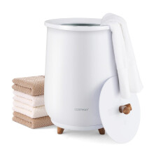 Secchio termico per asciugamani, scaldasalviette grande di lusso da 23 litri, 34 x 54 cm, bianco