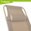 Opklapbare tuinstoel met kussen, 3 standen, beige 7