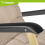 Opklapbare tuinstoel met kussen, 3 standen, beige 8