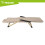 Opklapbare tuinstoel met kussen, 3 standen, beige 14