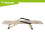 Opklapbare tuinstoel met kussen, 3 standen, beige 15