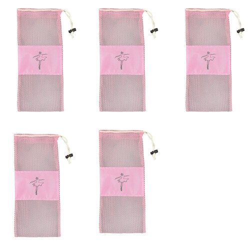 Breathable Dance Shoes Drawstring Bag Shoe Storage Pouch-5PCS