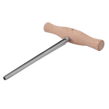 Alésoir pour trous de goupilles de pont en acier inoxydable, manche ergonomique en bois pour une prise en main confortable, conicité adaptée pour