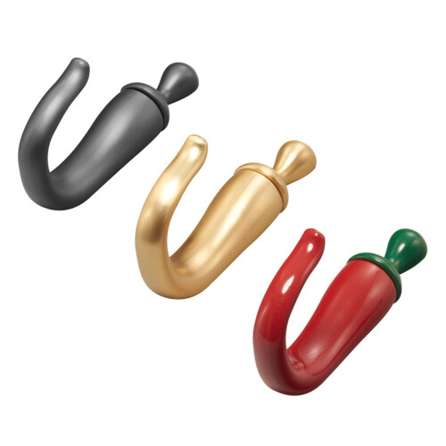 Multipurpose Easy Install Pepper Shaped Hook Adhesive-Gray 1