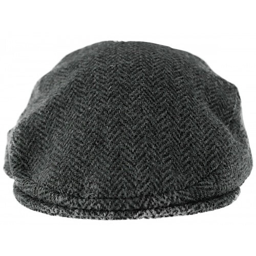 (Black, M) Boardmans Harris Tweed Flat Cap 2