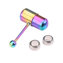 Vibrerende tongpiercings, roestvrijstalen tongpiercings met vibratiefunctie, tongpiercing sieraden voor de gevoelige huid.