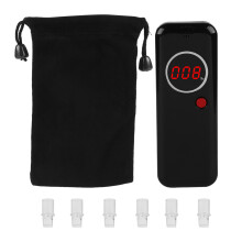 Tester personal de alcool, etilotest cu rezultate rapide, design compact și piese bucale înlocuibile pentru mai mulți utilizatori