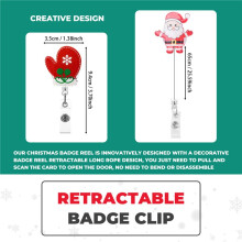 Porta Badge in Feltro con Bobina per Badge Natalizi, per Infermiere, Insegnanti, Dottori, Donne, Uomini, Calze da Ufficio, Ornamenti per Imbottire,