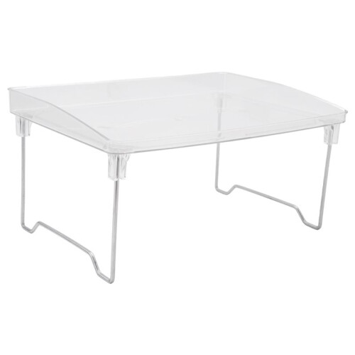 Acrylic Transparent Desktop Storage Box Student Dormitory Office Storage Rack Household Foldable Heightening Rack