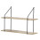 2-Tier Wall Shelf, Wood Finish, 60 cm Wide 1
