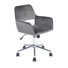 (Material[Furniture], Colour) Adjustable velvet office chair - Ross