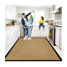 (Beige, 60x90 cm - Large Door Mat) 1pc Twist Indoor/Outdoor Rug – Heavy-Duty Waterproof Rubber Mat with Non-Slip PVC Backing, Washable