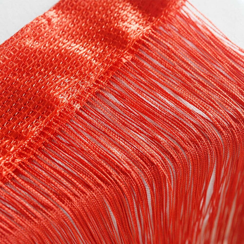 String Curtain Panel for Door or Window, 50 x 200 cm, Red