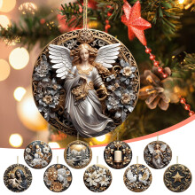 Ornament de Crăciun Nașterea Domnului din acrilic 8,9 cm