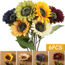 Tournesols artificiels Ă longue tige, 63,5 cm (25 pouces), lot de 6