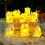 Set med julhus i harts – LED-minidekor 3