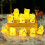 Set med julhus i harts – LED-minidekor 4