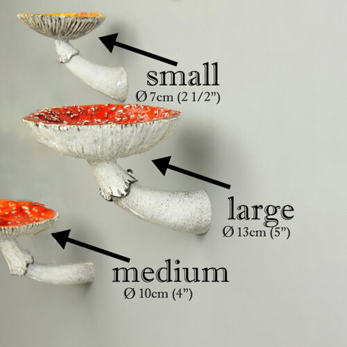 Hengende sopphylle i harpiks, medium, 10 cm 1