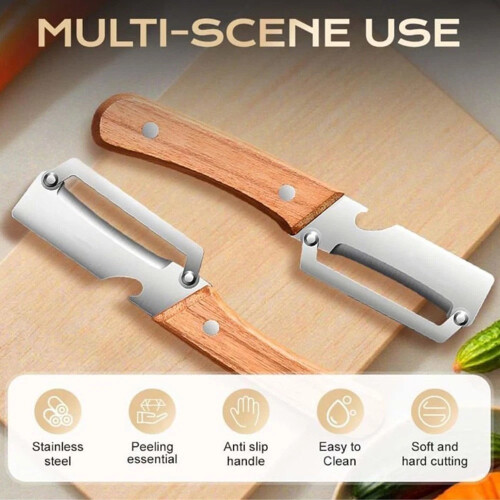 (2pcs Size: 19x4cm) 2X Multi-functional Vegetable Peeler for Kitchen 2 in 1 Single Blade Peeler Tool