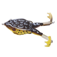 Thunder Frog Esca morbida in silicone, nero/giallo