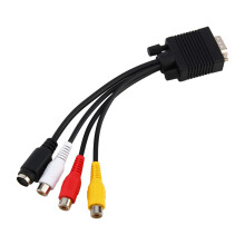 Adaptor video component, cablu de conversie matricială pentru transformare perfectă de la VGA la S-Video, transmisie de semnal de înaltă calitate