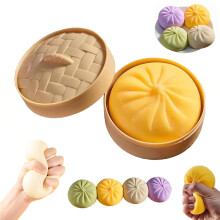 Giant Yellow Squishy Dumpling Toy for Stress Relief and Quick Bright Color Identification