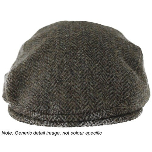 (Checked 2 - Grey, XL) Boardmans Harris Tweed Flat Cap 2