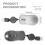 USB Wired Mouse Retractable Cable Tiny Small Mouse 1600 DPI Optical Compact Travel Mice for Windows 98 2000 XP Vista Ve (Silver) 7