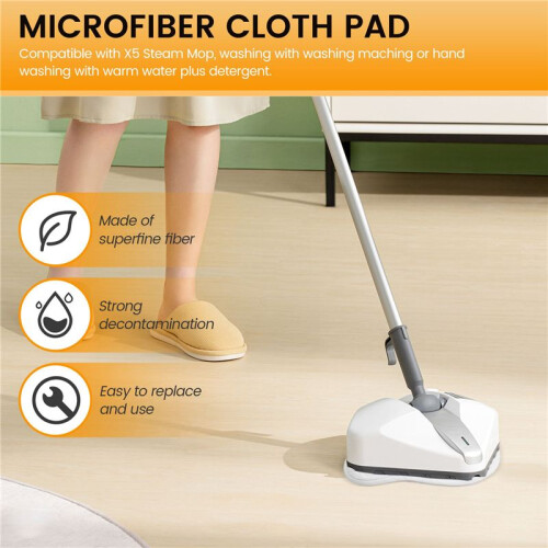 10 Pack Replacement Steam Mop Microfiber Cloth Pad for  Mop X5 Triangular Drag 1