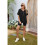 Felpe con Cappuccio Oversize da Donna con Mezza Zip, Maniche Corte, Casual, Pullover con Tasche Nero M 4