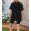 Felpe con Cappuccio Oversize da Donna con Mezza Zip, Maniche Corte, Casual, Pullover con Tasche Nero M 5
