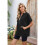 Felpe con Cappuccio Oversize da Donna con Mezza Zip, Maniche Corte, Casual, Pullover con Tasche Nero M 7