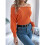 Damen Off-The-Shoulder Pullover Solid Zopfmuster Pullover Jumper Top Casual Langarm Cropped Pullover Orange Farbe M 4