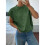 Damen Rippenpullover Rundhalsausschnitt Kurzarm Lockere Passform Blumenmuster Strickpullover Tops Dunkelgrün L 5