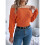 Damen Off-The-Shoulder Pullover Solid Zopfmuster Pullover Jumper Top Casual Langarm Cropped Pullover Orange Farbe M 7