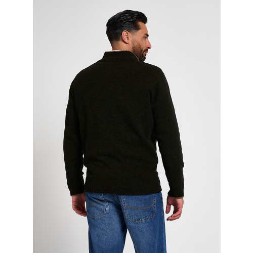 JACK PYKE Jack Pyke Ashcombe 100% Lambswool Zip Knit Jumper Pullover Deep Olive XXX-Large 2